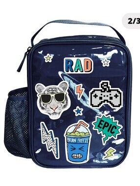 NWT DIY Sticker Lunch Box Fit + Fresh Hayden Insulated School Lunch Bag 4 Piece